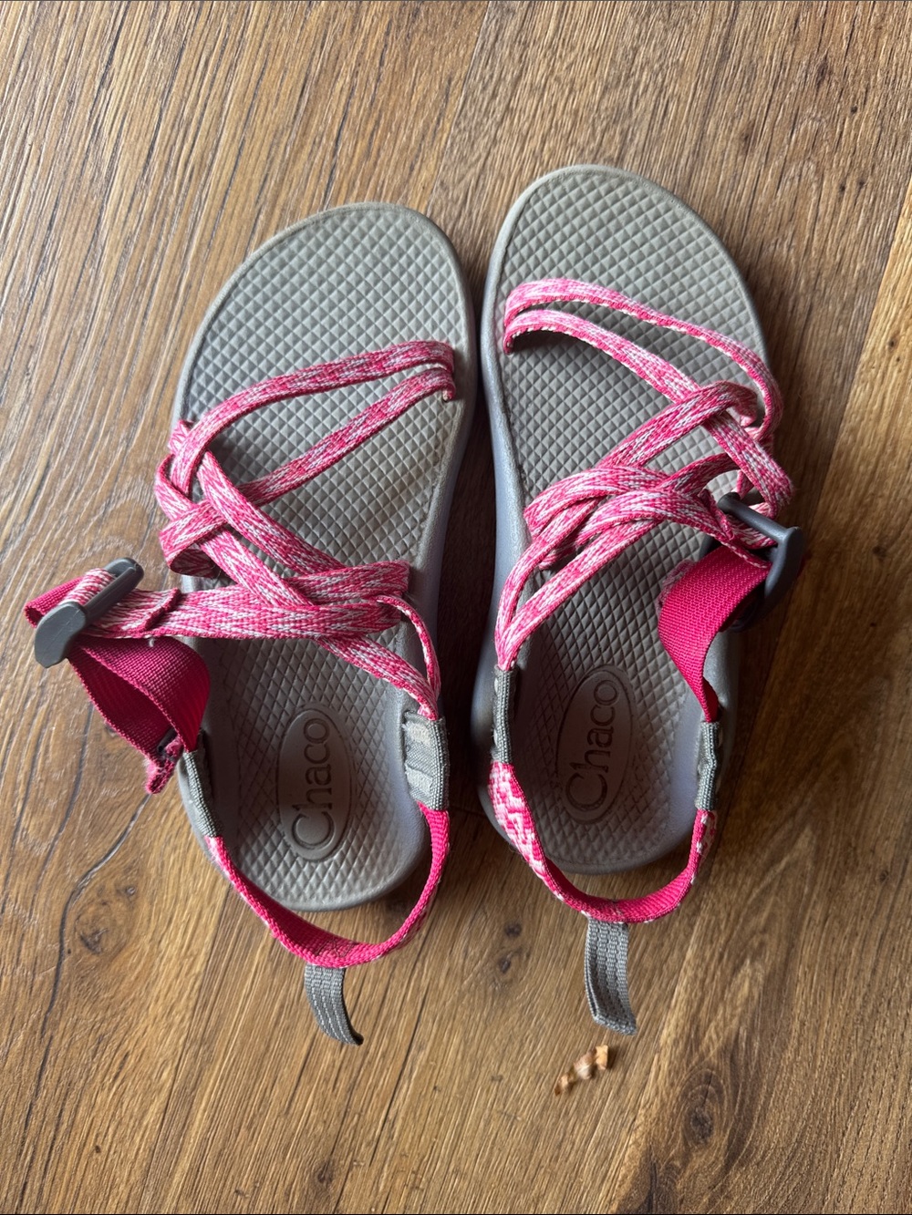 Chaco Kids Pink and Gray Strappy Sport Sandals